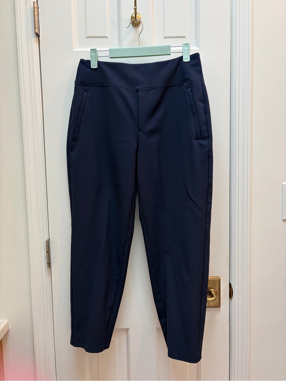 Athleta Petite Navy Cropped Slim Ankle Pants